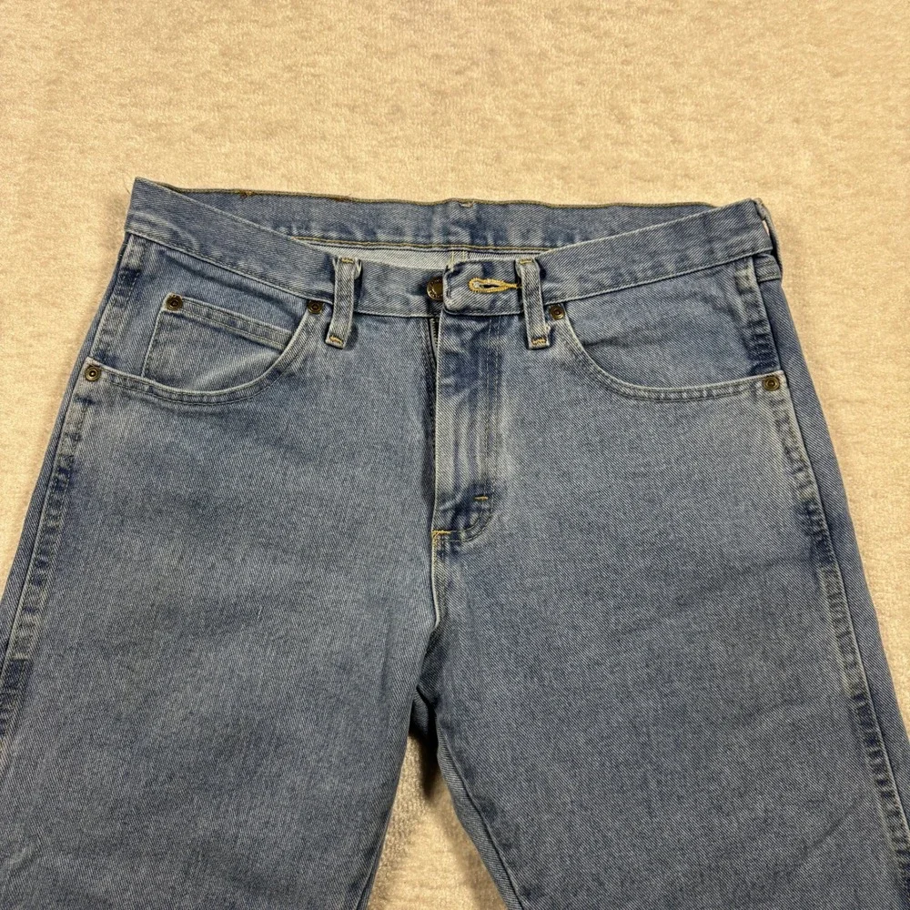 Wrangler Rugged Wear Mens Light Wash Straight Leg Denim Jeans Size 32 x 30‎